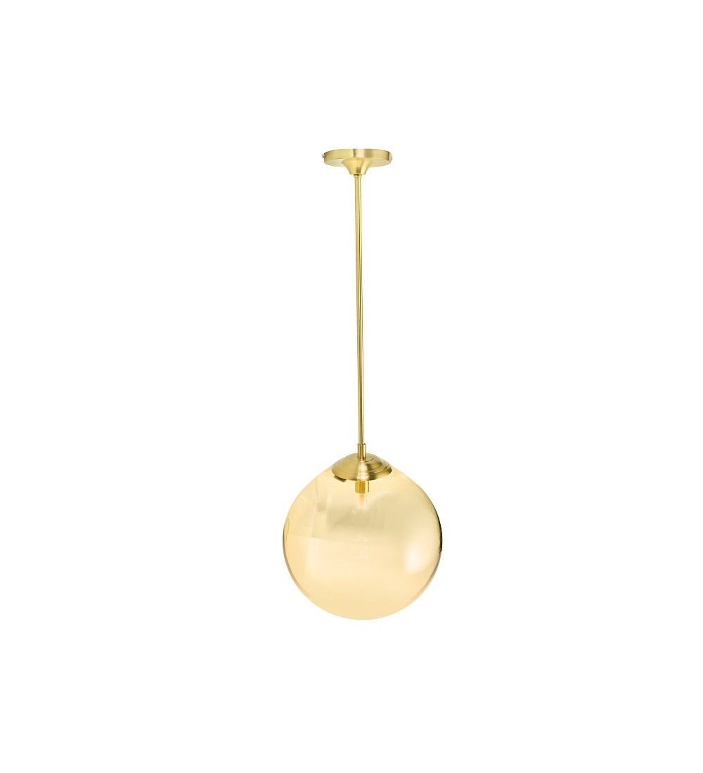 Lampa Origins B30 Mosiądz - klosz miodowy