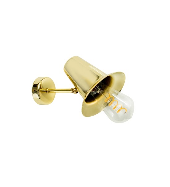 Wall Loft Lamp Big Milk Brass