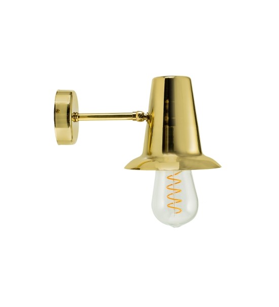 Wall Loft Lamp Big Milk Brass