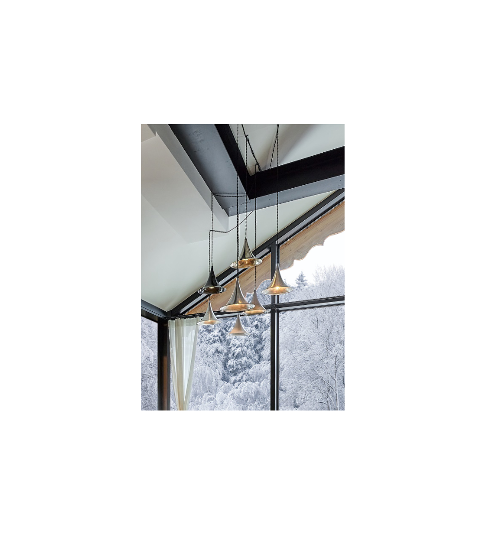 Lampa Solar Szczotkowany Mosiądz