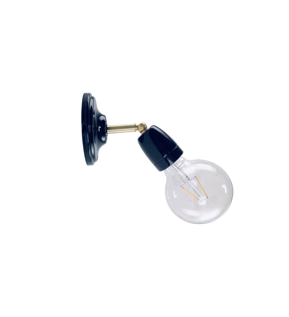 Wall Loft Lamp Ceramic Black