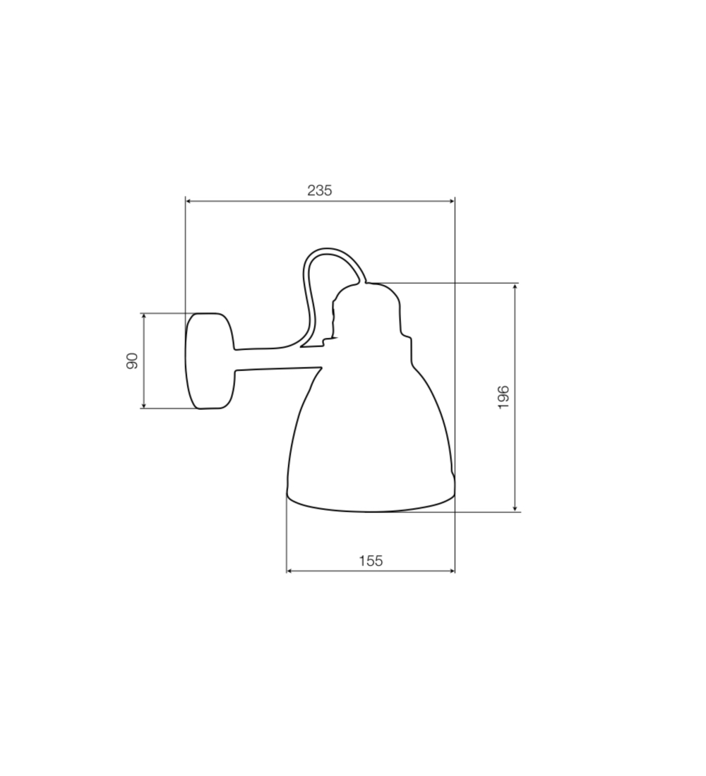 Kinkiet loft Origins of Light  T14 Czarny