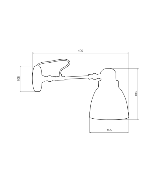 Wall Loft Lamp T57 Black