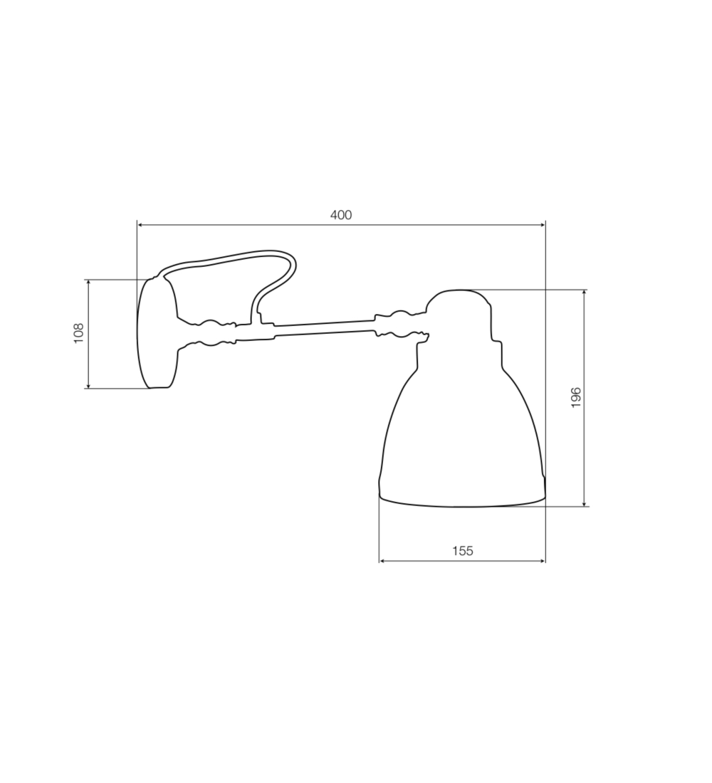 Wall Loft Lamp T57 Black