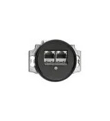 THPG 100722 Gniazdo RJ45 6e bakelit czarny