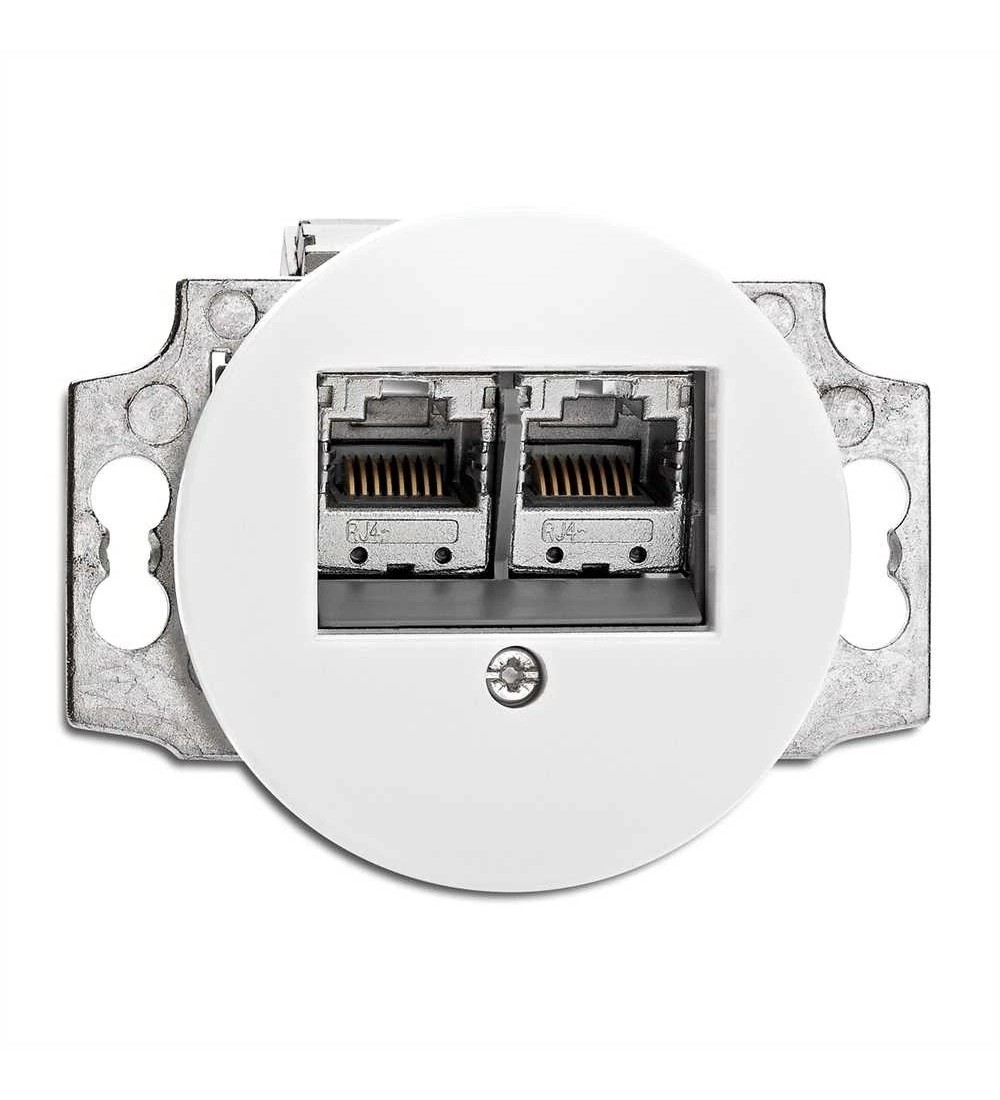 THPG 181978 Gniazdo internetowe RJ45 Cat. 6E porcelana biała