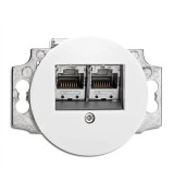 THPG 181978 Gniazdo internetowe RJ45 Cat. 6E porcelana biała
