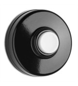 THPG 100881 Przycisk Dzwonek natynkowy max. 24V czarny przycisk bialy