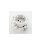 THPG 173068 Gniazdo z uziemieniem schuko z przesłonami torów porcelana biała — zdjęcie 3