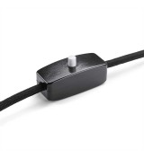 Łącznik przelotowy 100466 + Kabel w oplocie tekstylnym czarny 101127