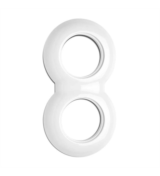 THPG 173090 Ramka podwójna monolit porcelana biała