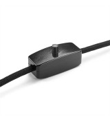 Łącznik przelotowy 100465 + Kabel w oplocie tekstylnym czarny 101127