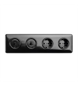2 x Łącznik dźwigniowy 173043 + 2 x Gniazdko 173038 + Ramka 173091