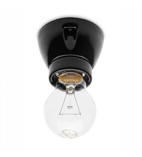 THPG 152649 Oprawa sufitowa porcelanowa E27 czarny — zdjęcie 2