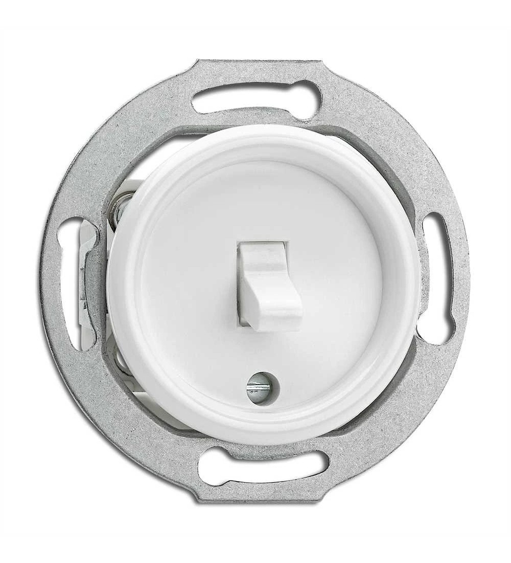 THPG 176405 Włącznik dźwigniowy pojedynczy/schodowy duroplast biały