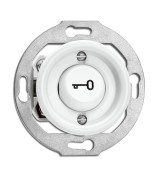 THPG 173079 Przycisk zwierny z symbolem Klucz porcelana biała