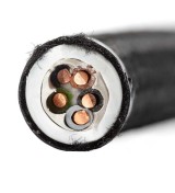 THPG 100294 Kabel w oplocie tekstylnym natynkowy 5 x 2,5 pięciożyłowy czarny — zdjęcie 2
