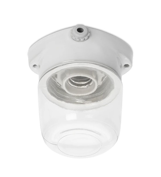 THPG 100752 LISILUX lampa sufitowa fi 95 biały, szkło przezroczyste