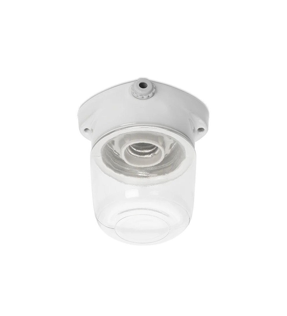 THPG 100752 LISILUX lampa sufitowa fi 95 biały, szkło przezroczyste