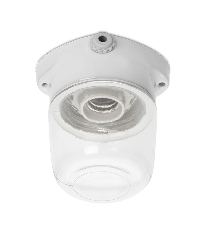 THPG 100752 LISILUX lampa sufitowa fi 95 biały, szkło przezroczyste