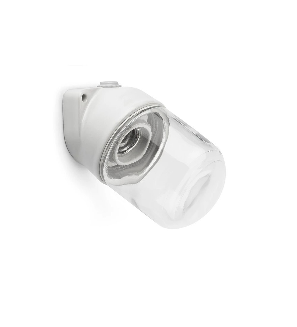THPG 100756 Lampa ścienna LISILUX biała S, klosz przezroczysty