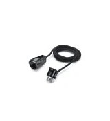 THPG 100855 Przedłużacz z wtyczką kątową i gniazdem, duroplast czarny, 2,5 m kabel w oplocie czarny