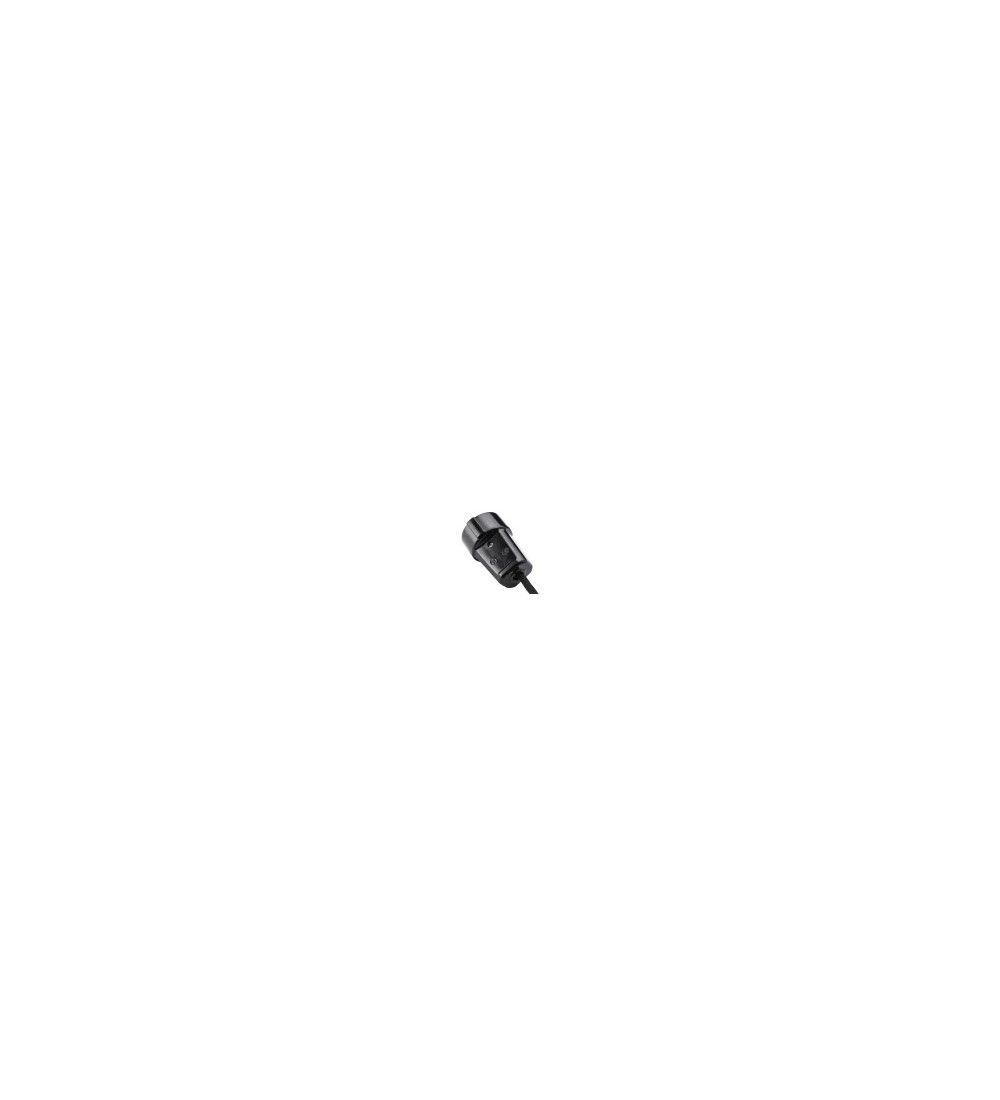 THPG 100855 Przedłużacz z wtyczką kątową i gniazdem, duroplast czarny, 2,5 m kabel w oplocie czarny — zdjęcie 2