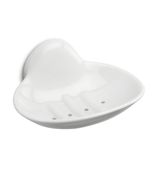 THPG 101073 Mydelniczka ścienna z odpływem, porcelanowa biała