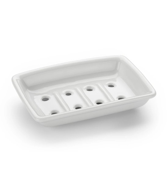 THPG 101153 Mydelniczka z białej porcelany z odpływem