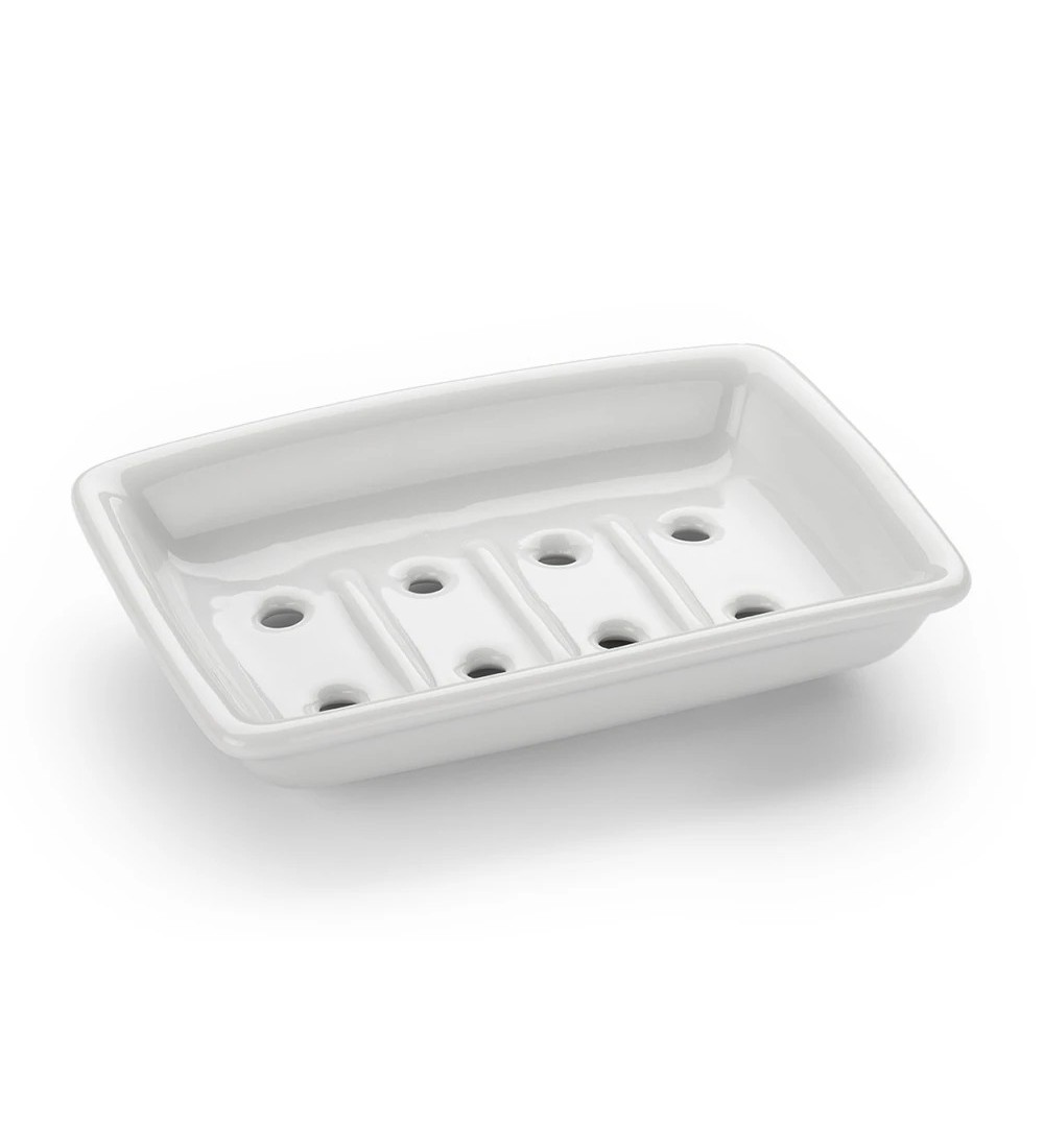 THPG 101153 Mydelniczka z białej porcelany z odpływem
