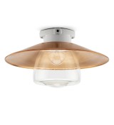 THPG 101278 Lampa sufitowa MEDIUM 1 porcelana, miedź, klosz przezroczysty