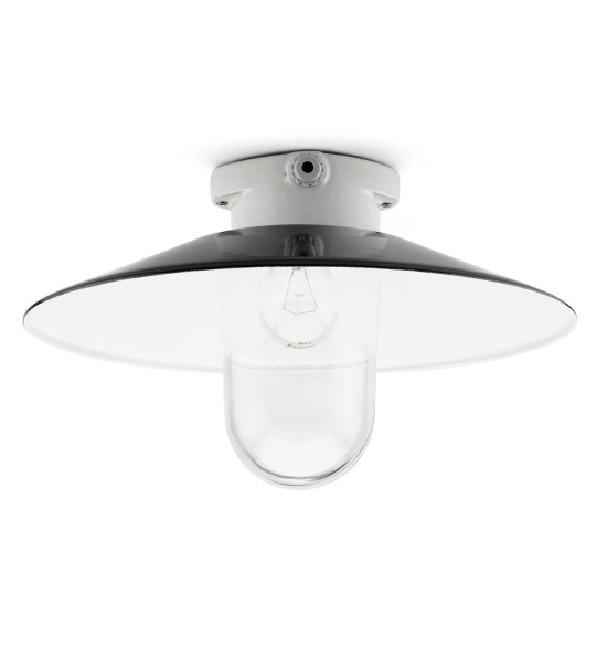 THPG 101279 Lampa sufitowa MEDIUM 2 porcelana, blacha stalowa, klosz przezroczysty