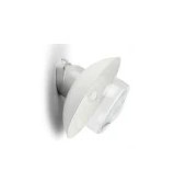 THPG 101281 Lampa ścienna MEDIUM 2 porcelana, blacha stalowa biała, klosz przezroczysty