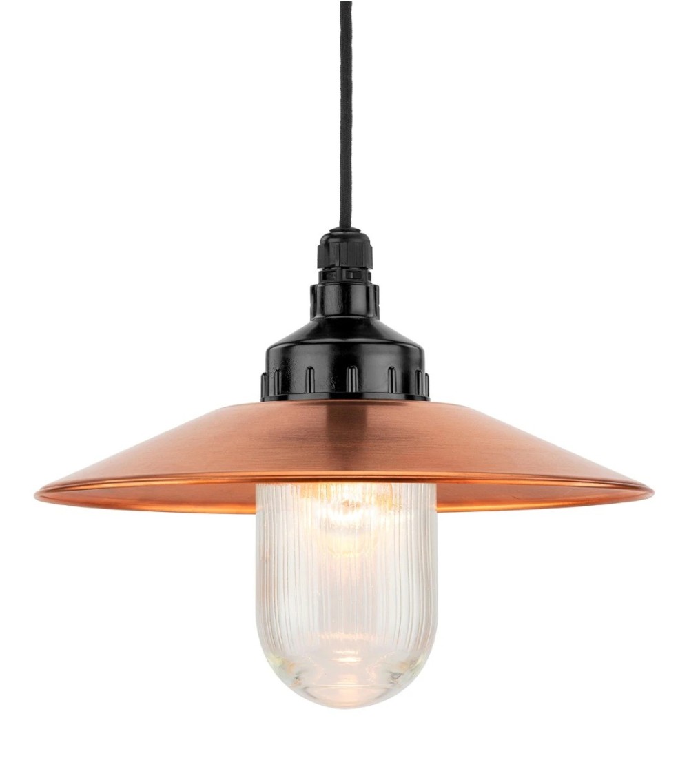 Lampa wisząca 101183 + Klosz miedziany 101211 + Klosz szklany z gwintem 100841