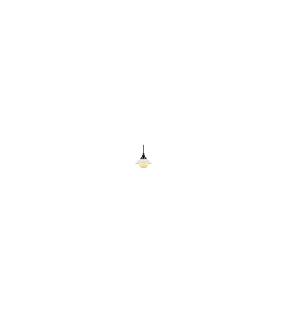 Lampa wisząca 101183 + Klosz z blachy stalowej 101253 + Klosz szklany z gwintem 100774