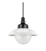 THPG 101283 Lampa wisząca MEDIUM 2 bakelit, blacha stalowa, klosz opalowy