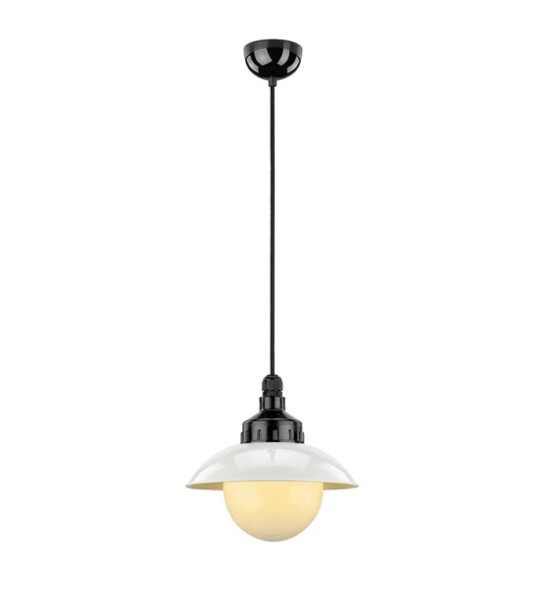Lampa wisząca 101183 + Klosz z blachy stalowej 101253 + Klosz szklany z gwintem 100774