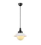 Lampa wisząca 101183 + Klosz z blachy stalowej 101253 + Klosz szklany z gwintem 100774