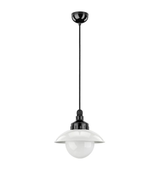 Lampa wisząca 101183 + Klosz z blachy stalowej 101253 + Klosz szklany z gwintem 100774