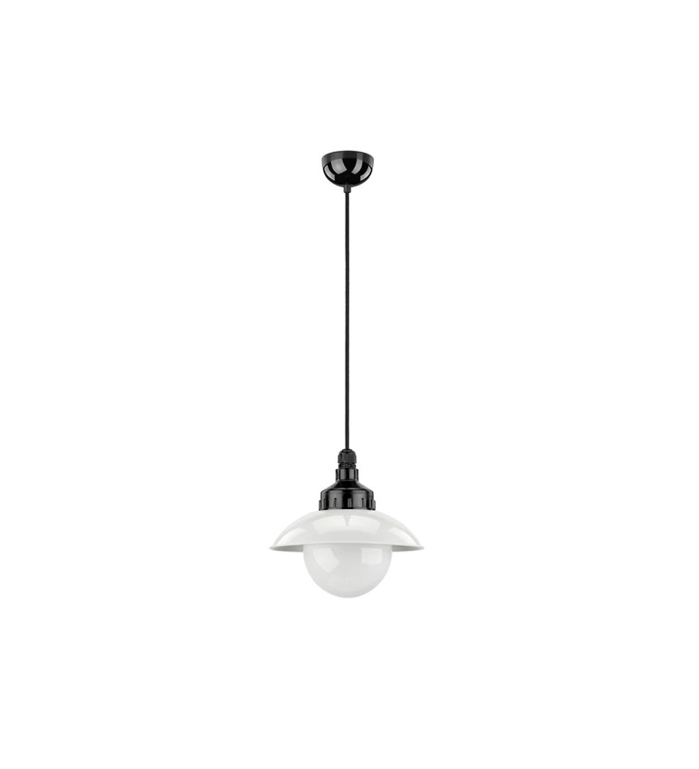 Lampa wisząca 101183 + Klosz z blachy stalowej 101253 + Klosz szklany z gwintem 100774