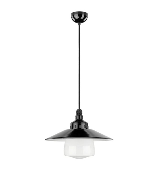 Lampa wisząca 101183 + Klosz z blachy stalowej 101256 + Klosz szklany z gwintem 100844