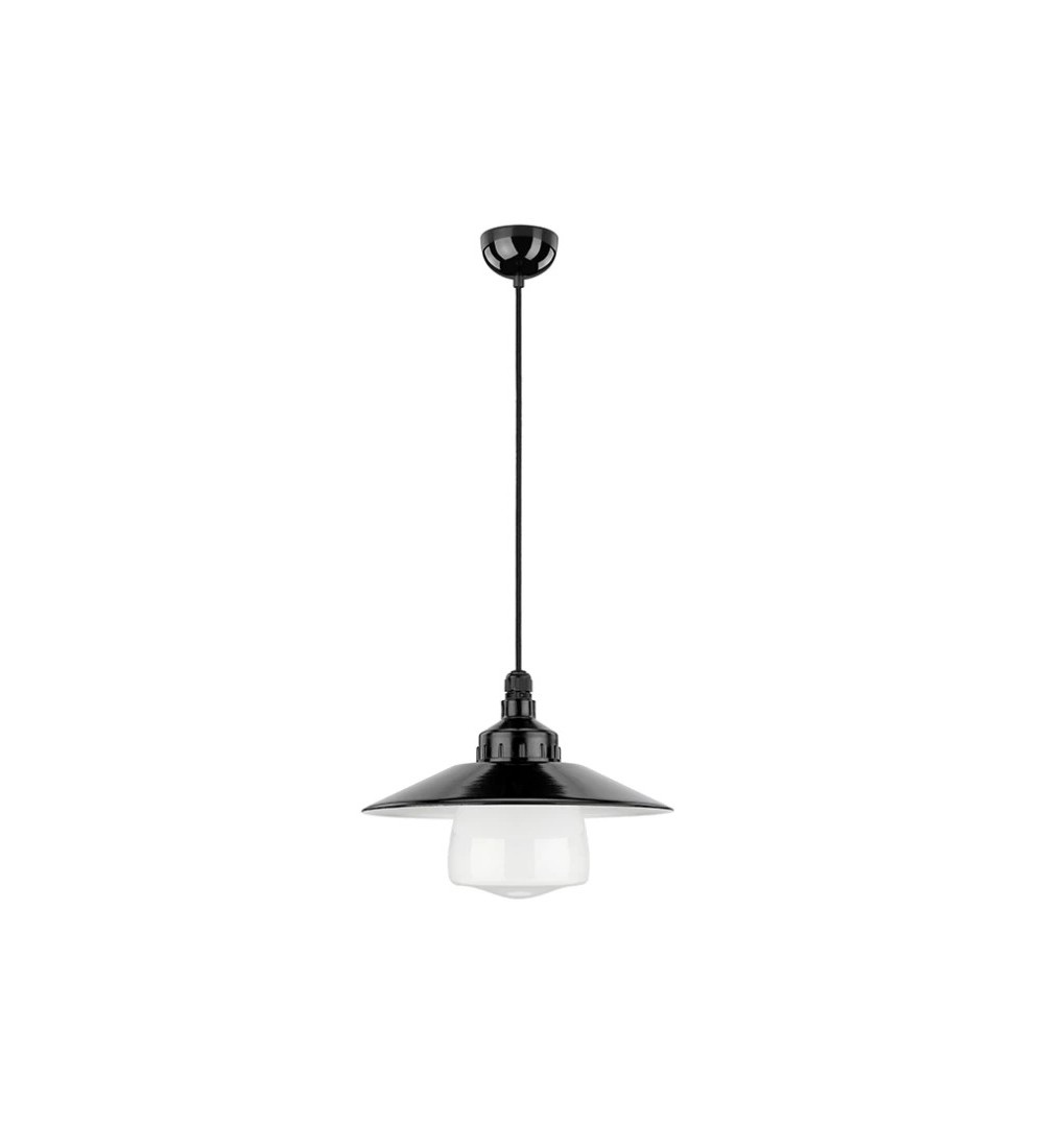 Lampa wisząca 101183 + Klosz z blachy stalowej 101256 + Klosz szklany z gwintem 100844