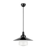 Lampa wisząca 101183 + Klosz z blachy stalowej 101256 + Klosz szklany z gwintem 100844