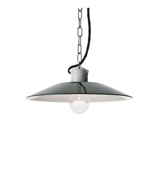 THPG 113369 Lampa Bolich 30 cm czarno-biała lakierowana