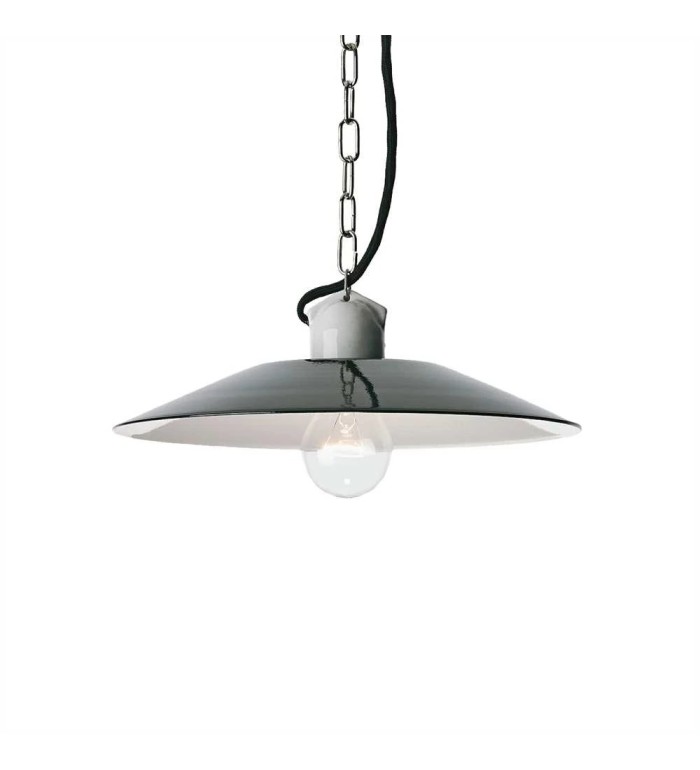 THPG 113369 Lampa Bolich 30 cm czarno-biała lakierowana