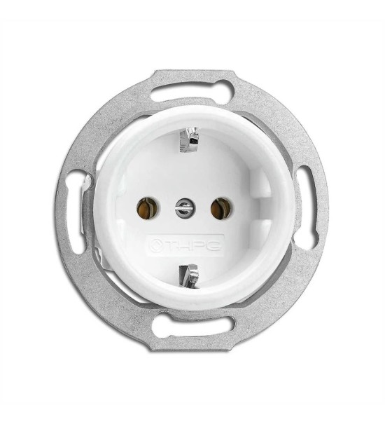 THPG 176400 Gniazdo z uziemieniem Schuko duroplast biały