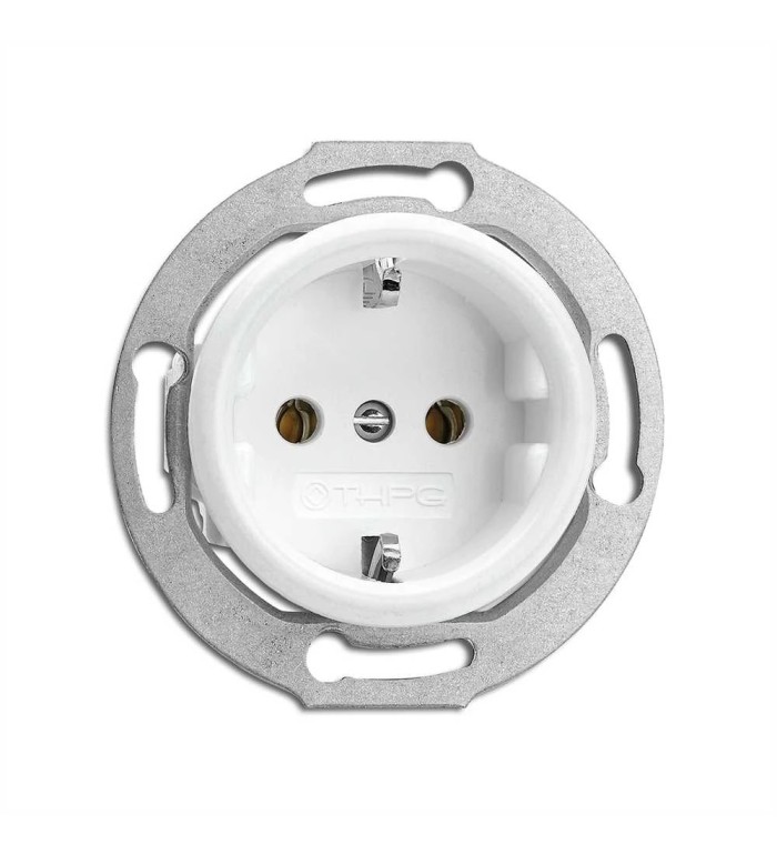 THPG 176400 Gniazdo z uziemieniem Schuko duroplast biały