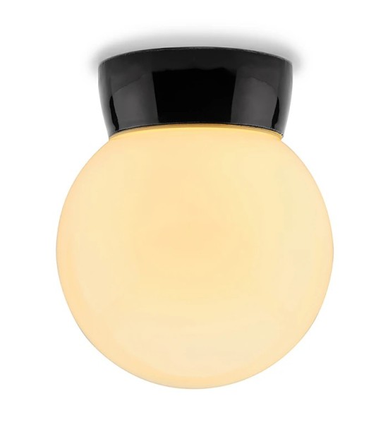 THPG 177036 Lampa sufitowa z czarnej porcelany M, kula opalowa — zdjęcie 2