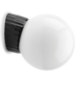 THPG 177037 Lampa ścienna z czarnej porcelany M, kula opalowa