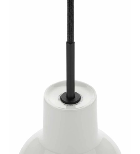 THPG 182252 Lampa wisząca z przepuszczającej światło porcelany 14 cm, z czarnym kablem — zdjęcie 2